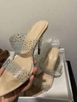 Clear Rhinestone Heels 