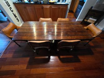 Pacific Green Dining Set with Six matching chairs