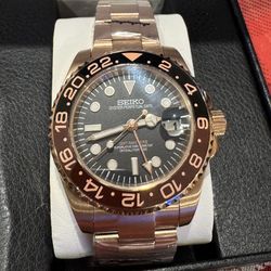 SeikoMod Automatic GMT Gold Rose