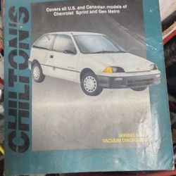 Chiltons Repair Manual For Sprint And Go Metro