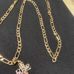 Gold Plated Necklace Size 30”