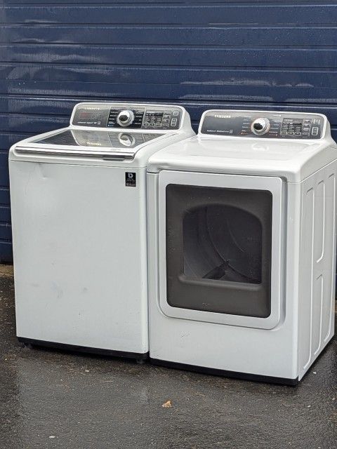 Samsung XL Capacity 5.0cuft Washer And 7.4cuft Electric Dryer. Works Perfect. 30 days warranty. See more on my page.