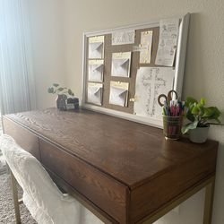 Target Modern Wood & Gold Writing Desk – Project 62 Style