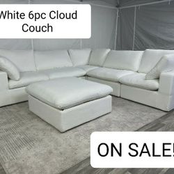 White Cloud Modular Sectional Couch Sofa Feathered 