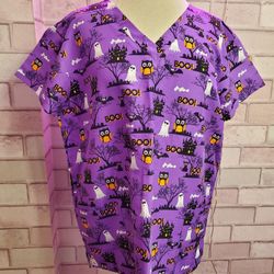 Halloween Theme Women's Scrubs