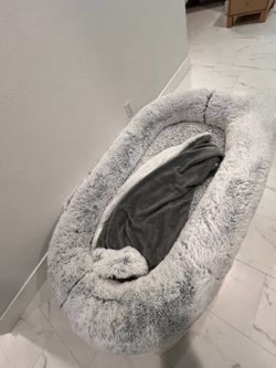 Human Dog Bed - 71"x45"x12" Fits You & Pets, Washable Faux Fur, Orthopedic