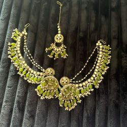 Bridal Jewelry/ Jumkas with Maang tika