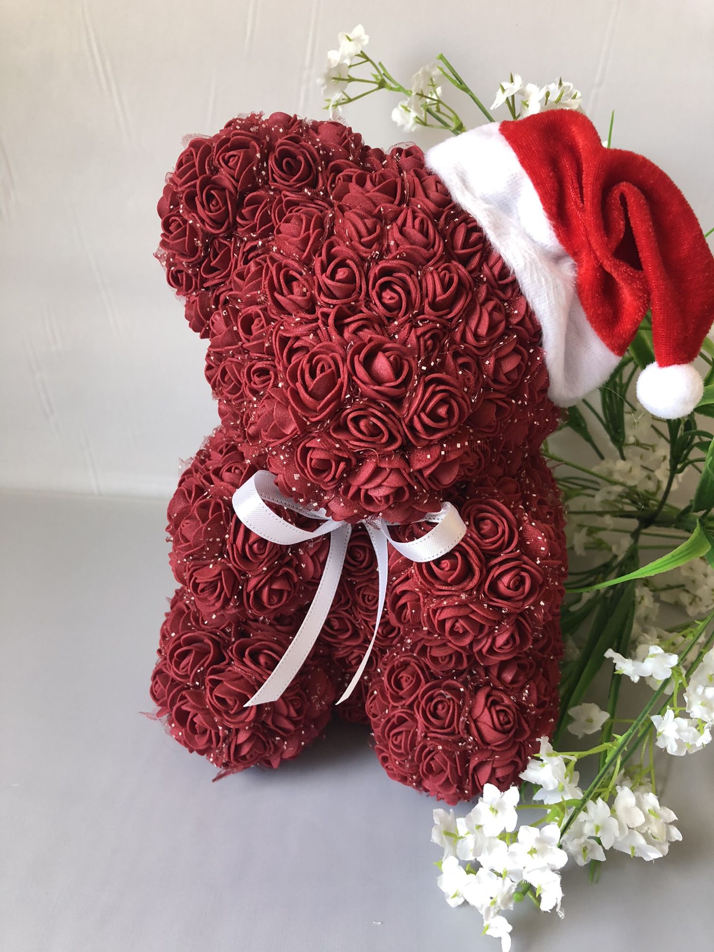 Foam Christmas Rose Bear Handmade By Me