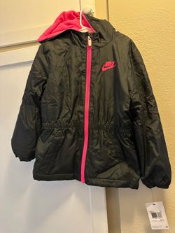 Nike Jacket Black & Hot Pink Size 6X Little Girls