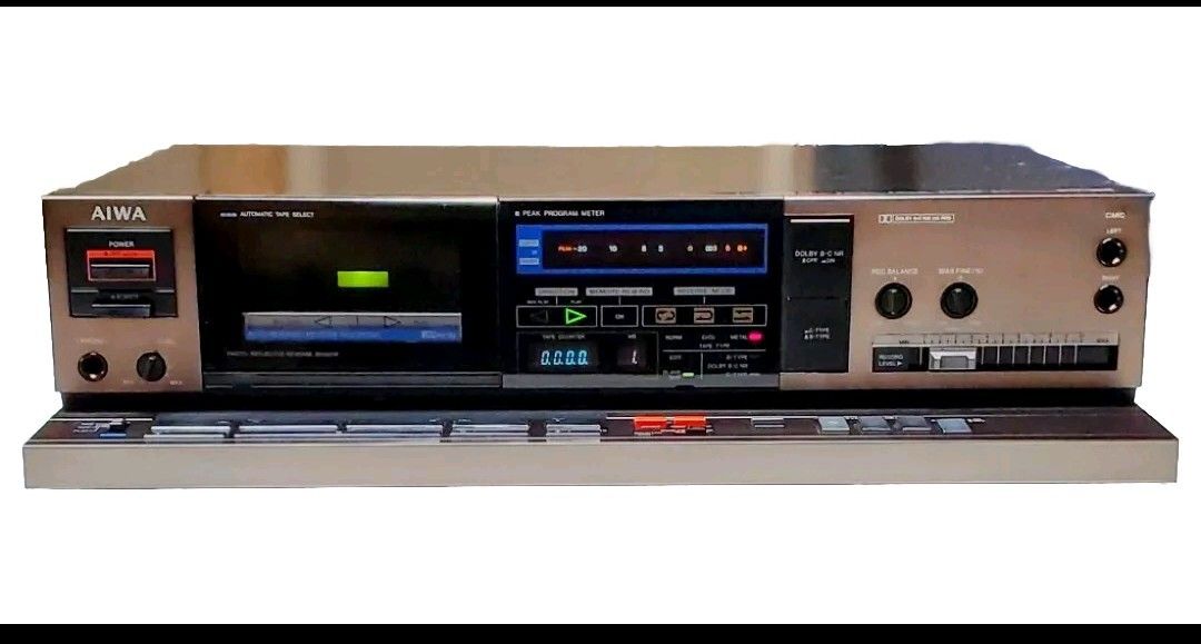 Vintage Aiwa R550 Stereo Cassette Tape Deck Open Box Tested & Working