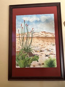Watercolor painting- local desert artist