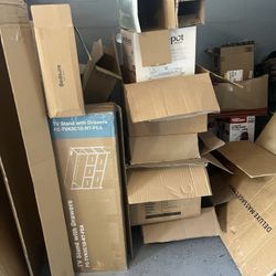 Free Moving Or Storage Boxes All Sizes Small Medium And A Few Large Some Still Have Assembly Tape On Them And Others Are Folded Flat