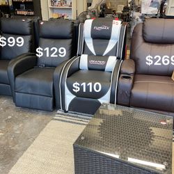 New Recliners $99-$268 