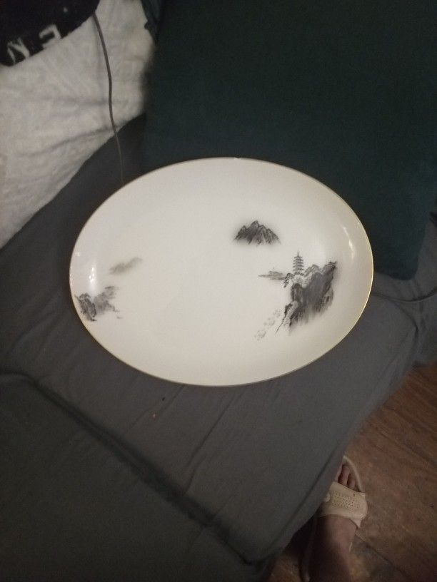 Fukagawa “Arita" Hand Painted Serving Platter
