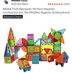 Magnatiles New 110 Piece Metropolis Magnetic Construction Set