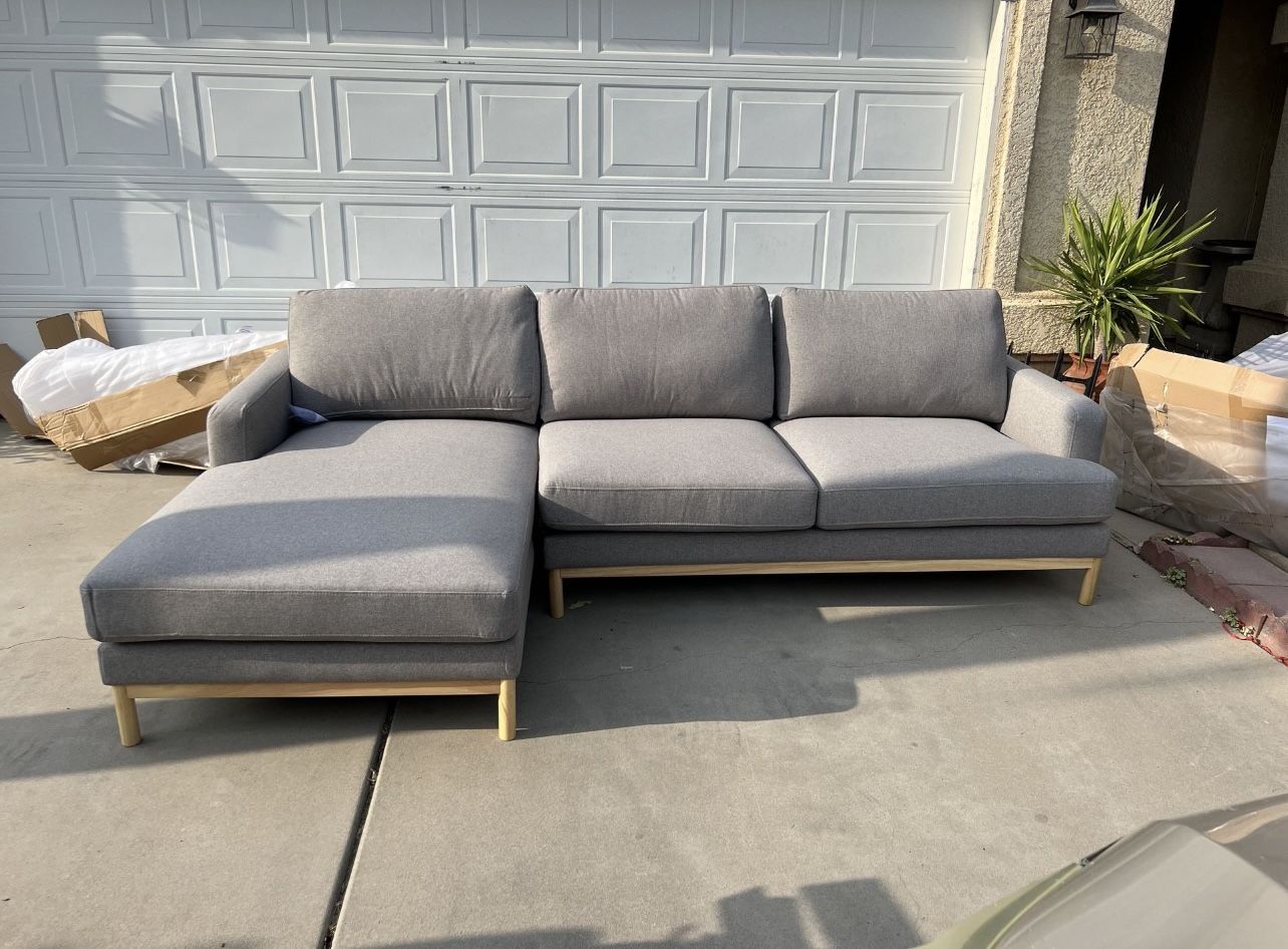 Brand New. Large Sofa Sectional. Mid Century Modern Design. Retails Over $2200. Our Price $750