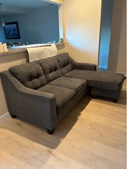 Grey sofa chaise
