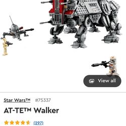 AT-TE Walker #75337 Lego Set (NO FIGURES)