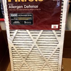 AC Furnace Filter 3M Filtrete allergen defense 4-pack