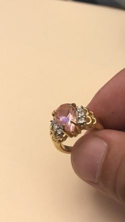 18k Gold  Over Sterling Silver Size 4 Ring