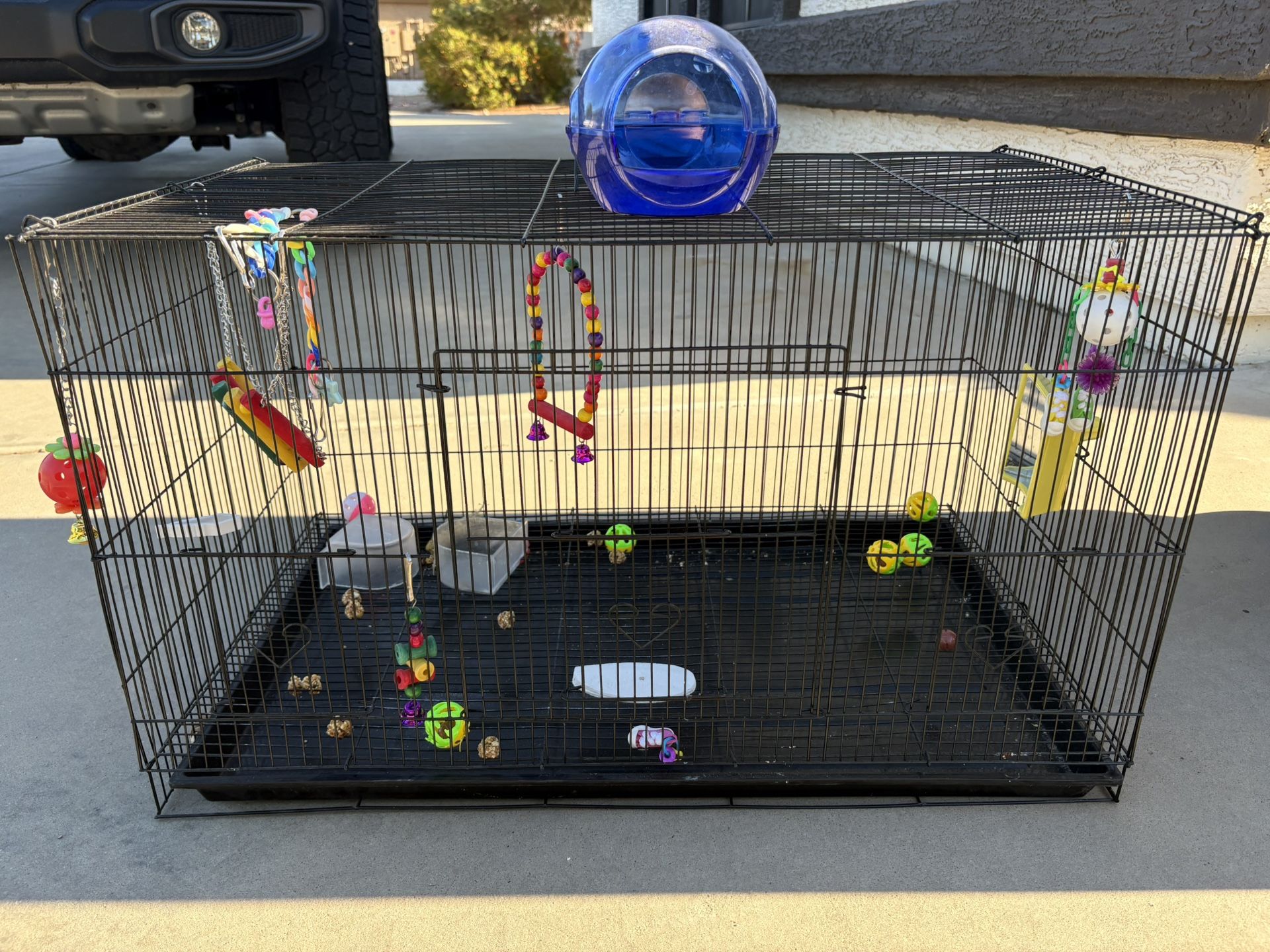 Bird Cage Toys And Bird Bath
