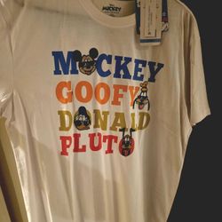 Disney Character Adult T-Shirt with Embroidery -- Size Large