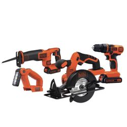 BLACK+DECKER 20V MAX Cordless Drill Combo Kit, 4-Tool