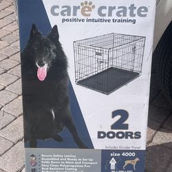 PRECISION PET PRO VALUE BY GREAT CRATE - 2 DOOR CRATE - BLACK MODEL 4000 (36"L X 23"W X 25"H) FOR DOGS UP TO 70 LBS  