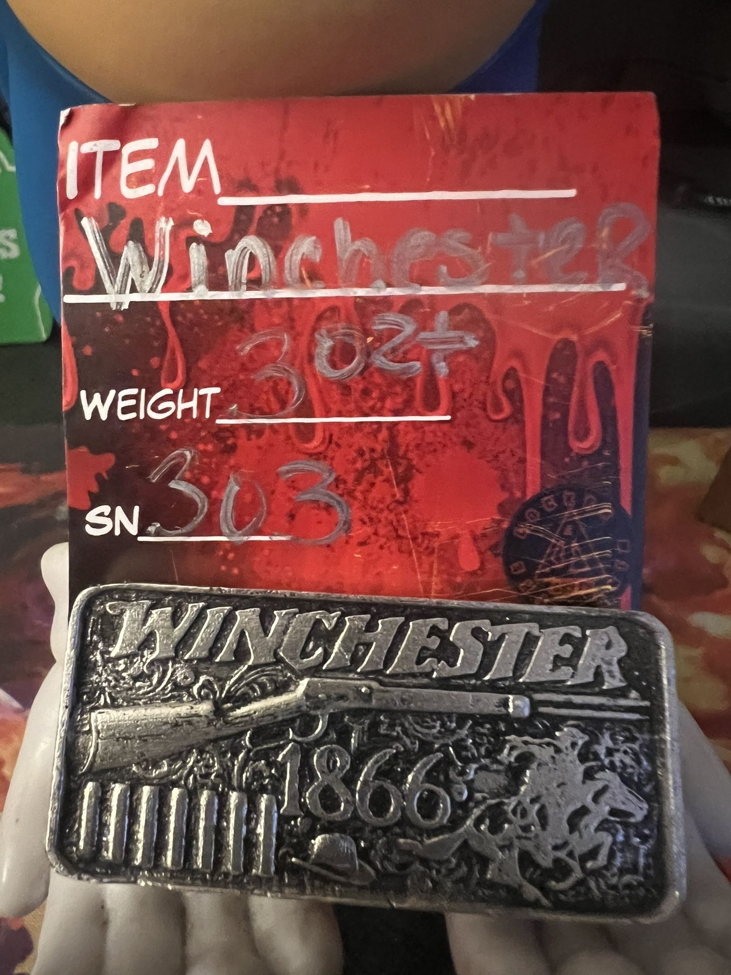 3oz Silver Winchester Art Bar