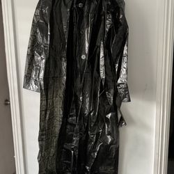 Revolve Womens Black Rain Jacket Long Coat 