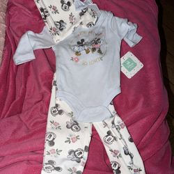 Baby Girl Disney Baby 3/6m 3 Piece SetNWT