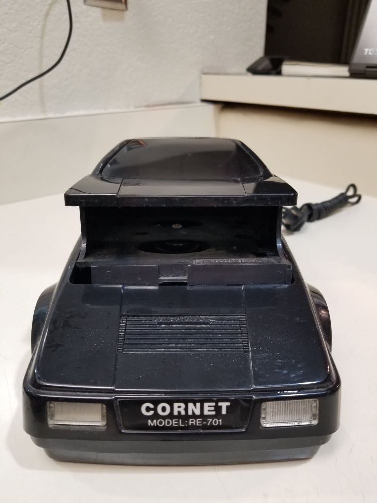RARE Cornet RE-701 BLACK SPORTS CAR VCR VHS Cassette Tape Rewinder Knight rider