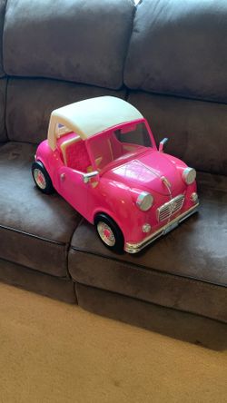 Pink Convertible Car-with Working Radio And Sounds 