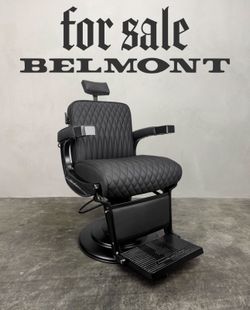 Restored Belmont Barber Chair Matte Black
