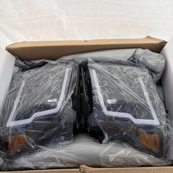 LED DRL Projector Headlights 16-22 Nissan Titan,Titan XD