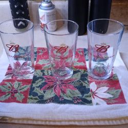 Three Budweiser Glasses