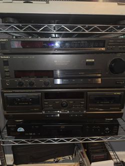 Home stereo equipment Reciever ,cd player double tape deck