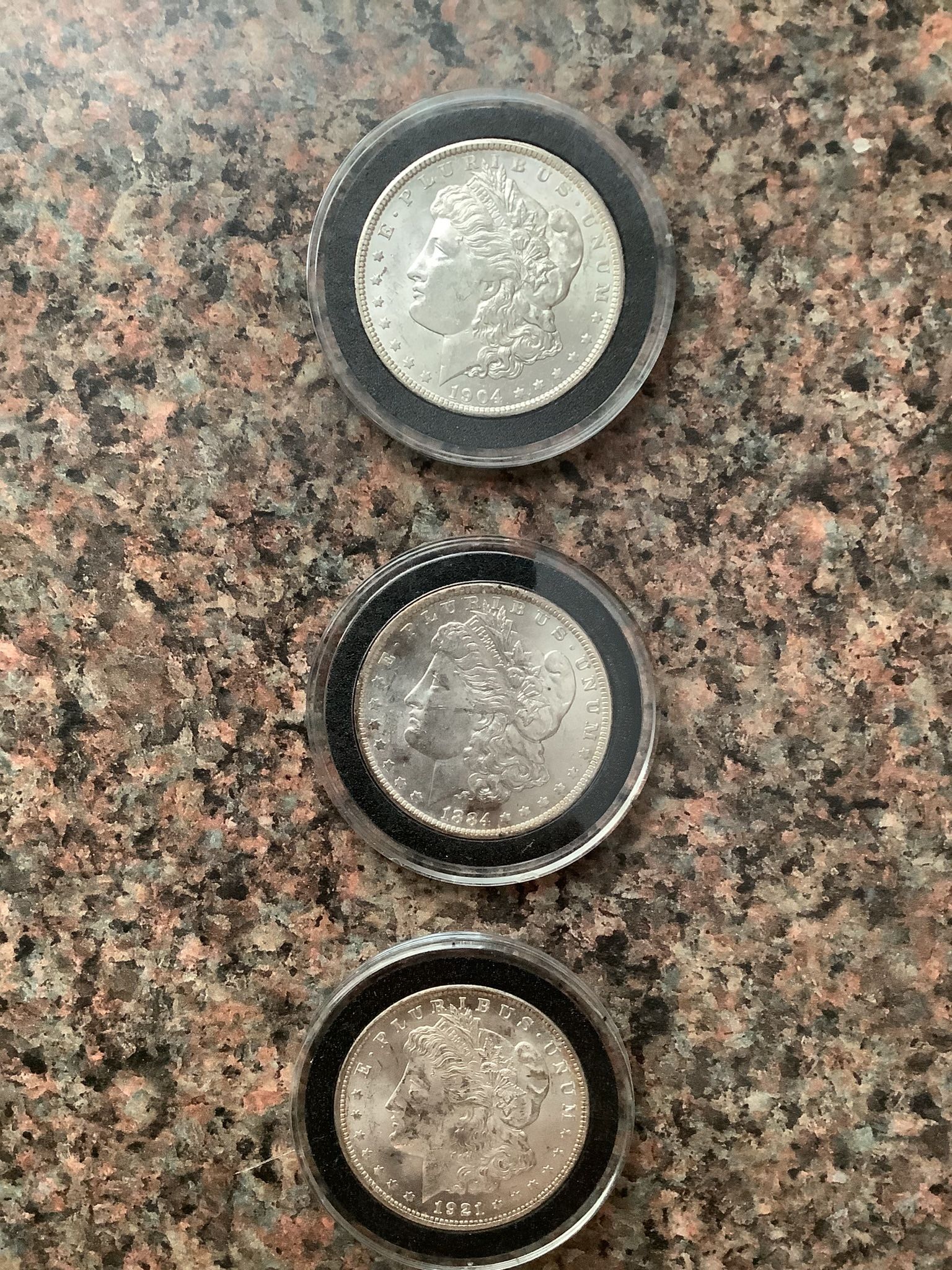 Morgan Silver Dollar Set- Brilliant Uncirculated - 3 Coin Set