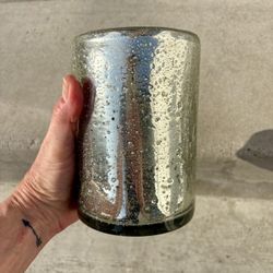 Mercury Glass Candle Holder 