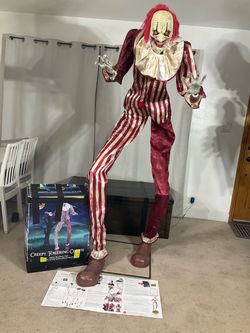 7 Ft. CREEPY TOWERING CLOWN Animatronic