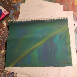 Abstract Mixed Media Paintings - Set of 2