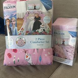 Frozen Comforter Set and 3 Piece Twin Sheet Set