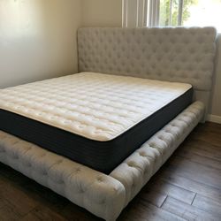 New In Box King Bed Frame +Mattress (Read Description Below)