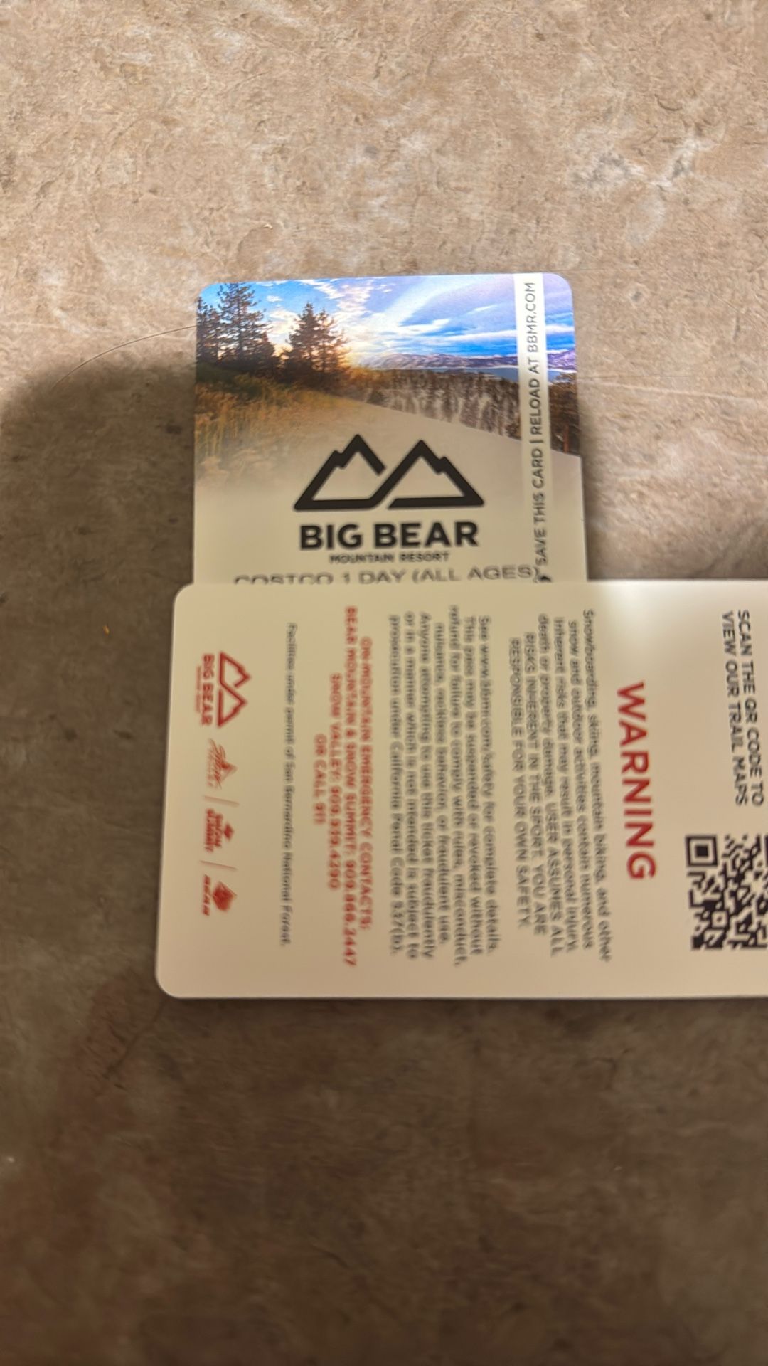 Big Bear Lift Tickets