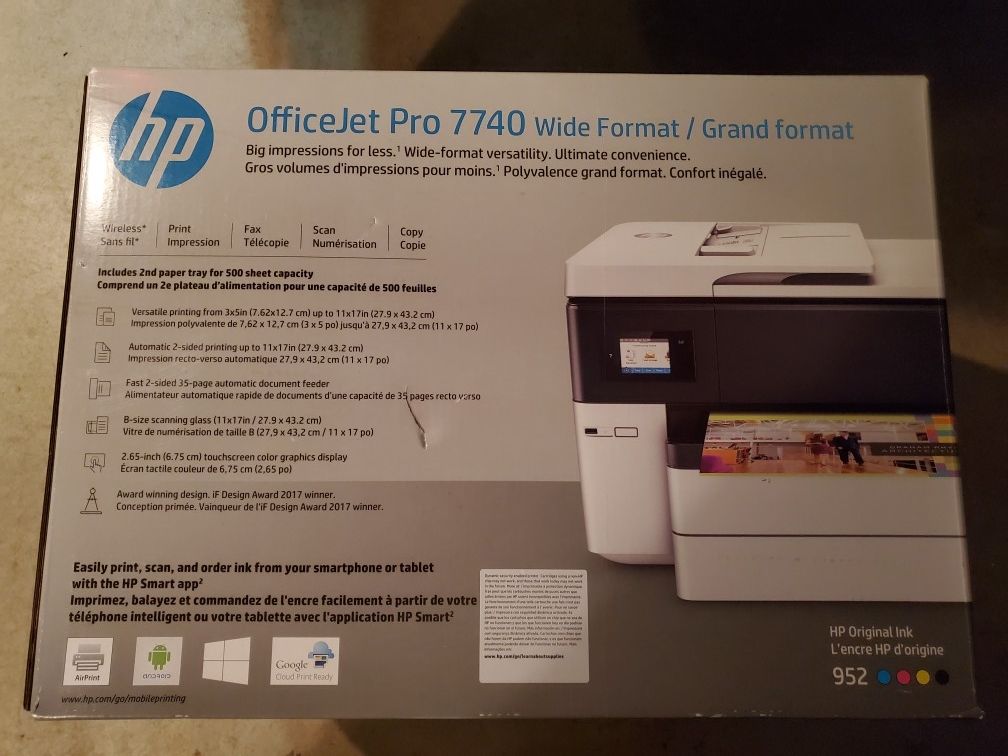 HP OfficeJet Pro 7740 Wide Format All-In-One Printer