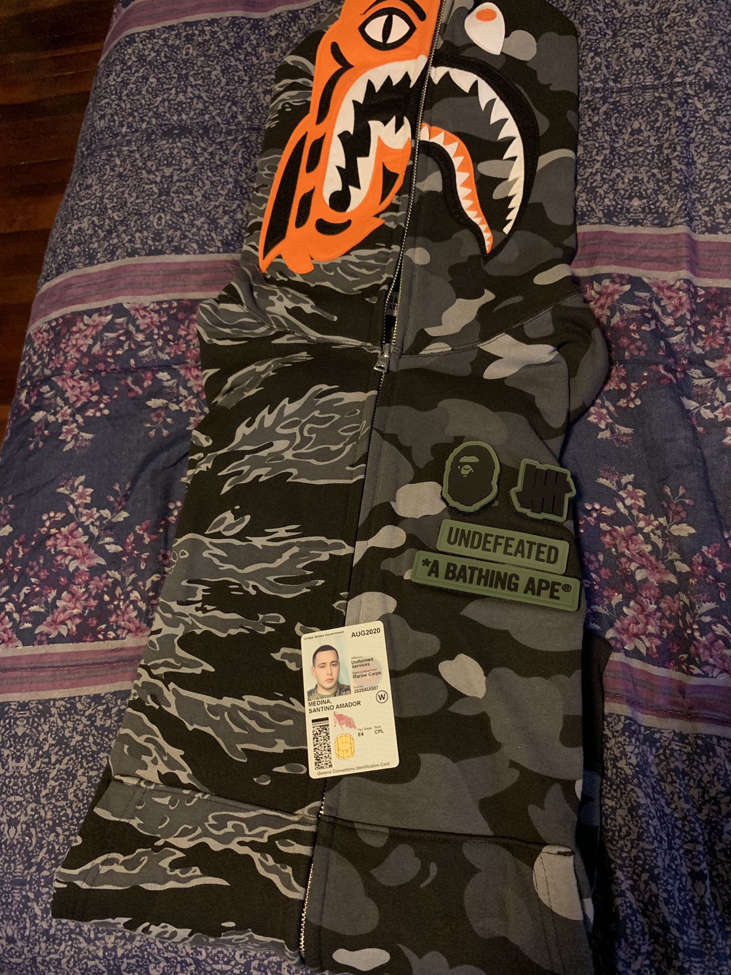 Bape X undefeated hoodie. XL