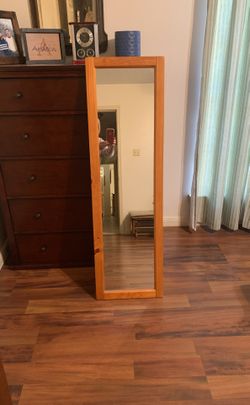 Nice wood framed full length mirror
