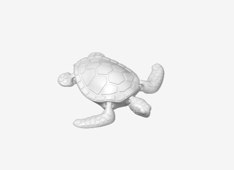 3d Printed Articulating Sea Turtle (one Color) 