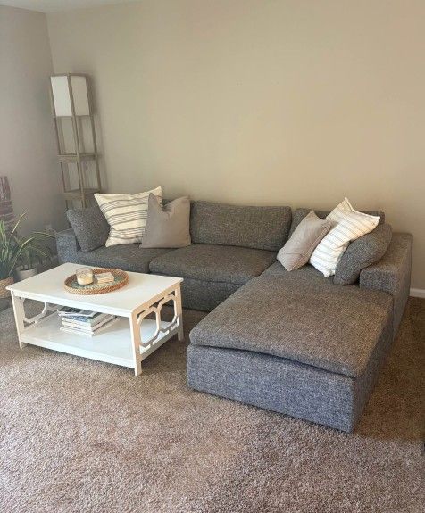 Grey Sectional Couch Delivery Available