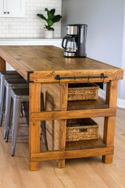 Rustic Style Kitchen Islands. 